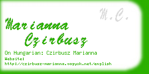 marianna czirbusz business card